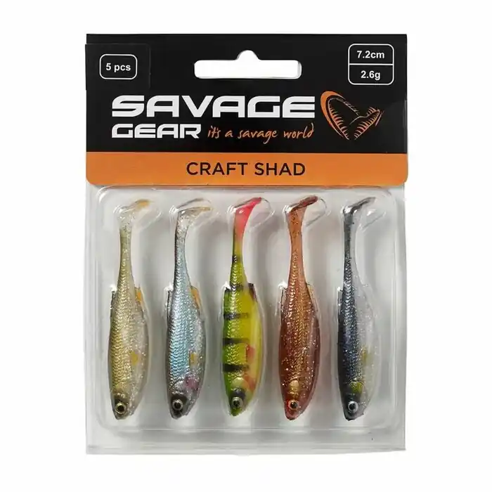 Direct Verzonden Savage Gear Craft Shad | Clear Water Mix | 7.2cm | 2.6g | 5 Stuks | Shad