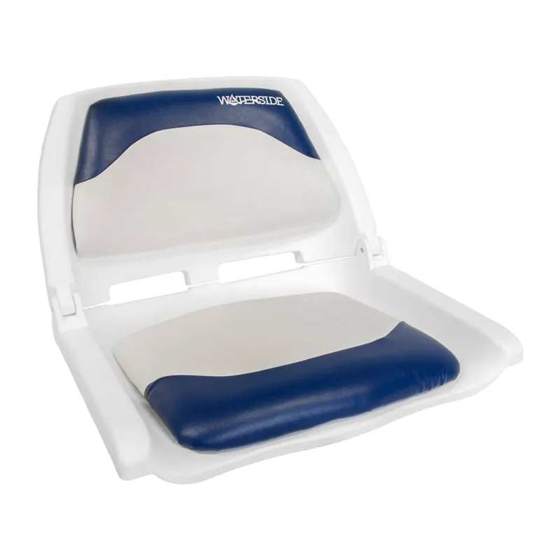 Waterside Captain Deluxe All Weather Boatseat | Wit/Blauw | Bootstoel Superprijs