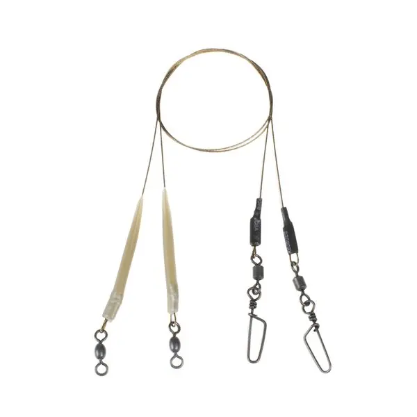 Alleen Vandaag DLT Lure Wire With Crosslock Snap 7x7 | 60cm | 2 Stuks | Onderlijn met een treksterkte van 20kg - Zeer soepel