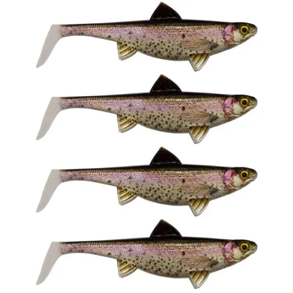 Senshu Real Fin Shad 8 | Rainbow Trout | 8cm | 4g | 4 Stuks Alleen Vandaag