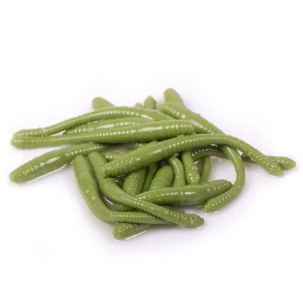 Bestel Nu Libra Lures Dying Worm | Olive | 7cm | 15 Stuks