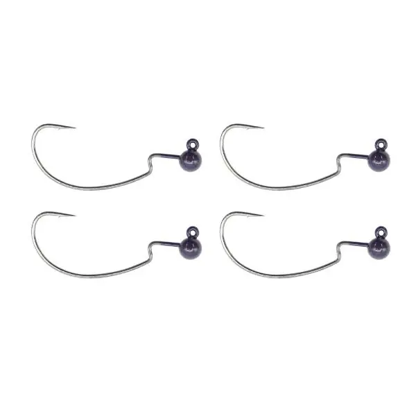 Gereduceerde Prijs Tackle Porn Tungsten Weighted | Offset Hook | Zwart | 1g | 4 Stuks