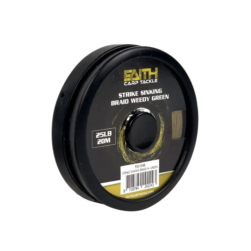 Faith Strike Sinking Braid- Onderlijn Materiaal - Weedy Green - 25lb - 20m Koop Online