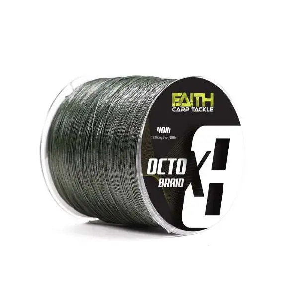 Aanbieding Faith OctoX8 Braided Line | Green | Gevlochten Lijn | 40lb | 0.25mm | 1000m