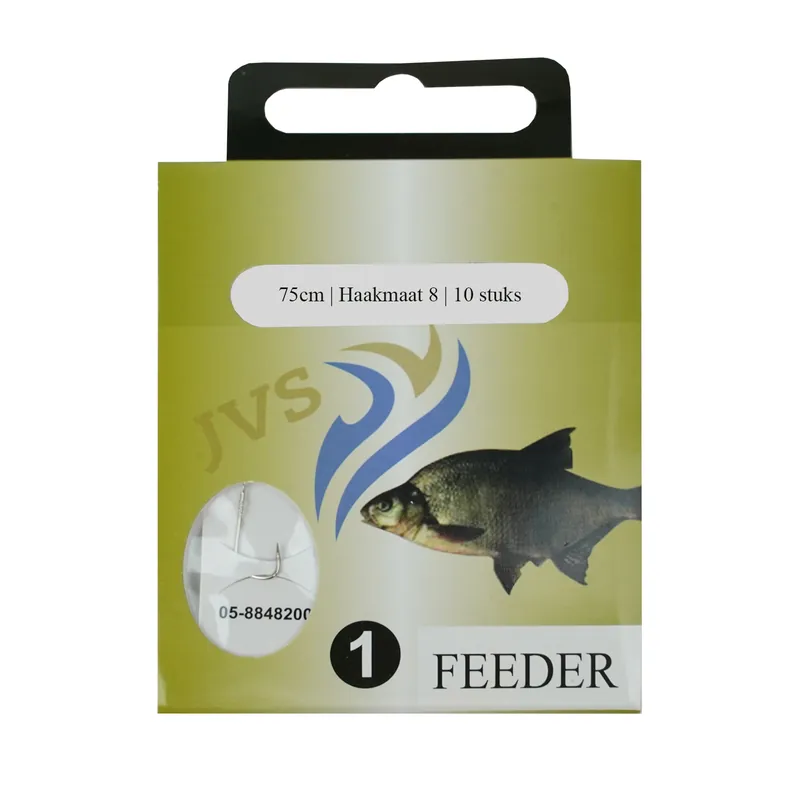 JVS Feeder Onderlijn | 75cm | Haakmaat 14 | 10 stuks Korting
