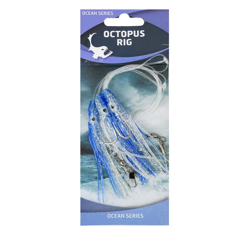 Eurocatch Fishing Octopus Rig 3 Haaks | Blue/White | Onderlijn | 5/0 Actieprijs
