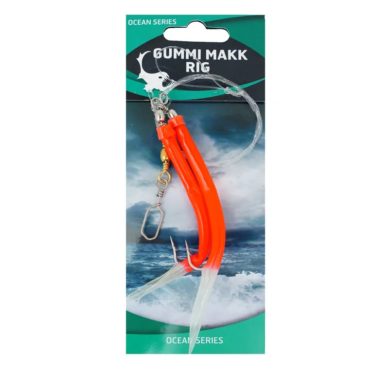 Favoriet Eurocatch Fishing Gummi Makk Rig Red 2 Haaks | Onderlijn | 5/0