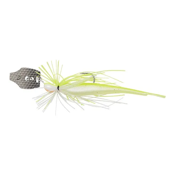 Uitverkoop Savage Gear Crazy Swim Jig | Sinking | Yellow White | 12.5cm | 14.5g | Chatterbait
