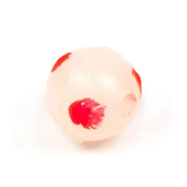 X2 Fluo Bead Redspot/Luminous 8mm - Lichtgevende Kraal 8mm - 20 stuks Seizoensaanbieding