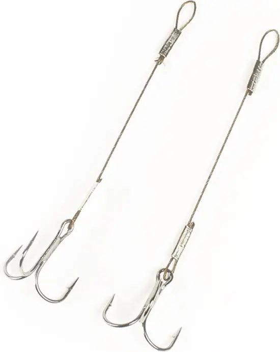 Koop Online DLT Shad Stingers | Fluoro | Haakmaat 1/0 | 14cm | 2 Stuks | Onderlijn