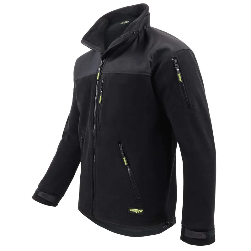 Legendfossil - Fleecejack Visby - Waterafstotend - Anti Pilling - Black Grey - XXXL Laatste Versie