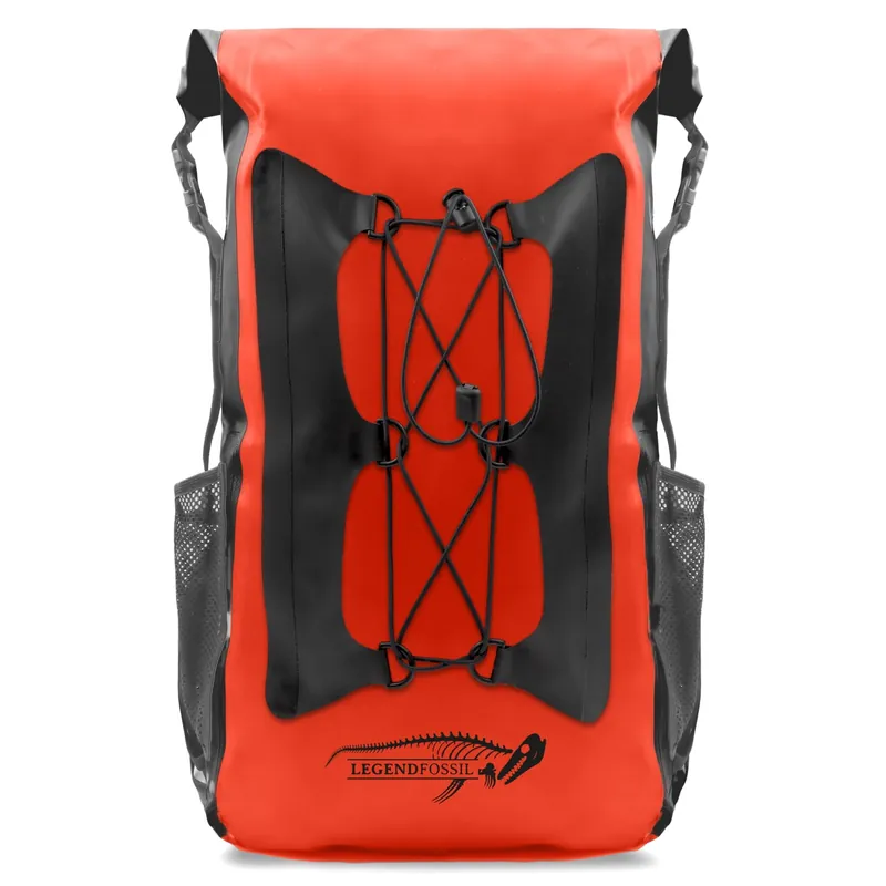Seizoensaanbieding Legendfossil - Tarpaulin - Rucksack Trapper - Black - 25L - Waterdicht - Rugzak - Backpack - Outdoor - Rugtas - Rood