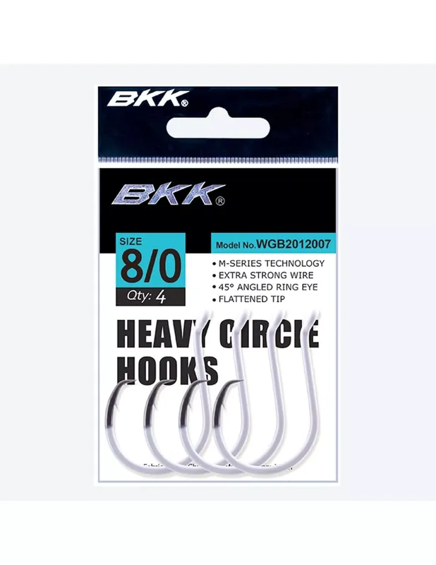 Veilige Betaling BKK Heavy Circle Hook - Glow - #8/0 - 5pcs
