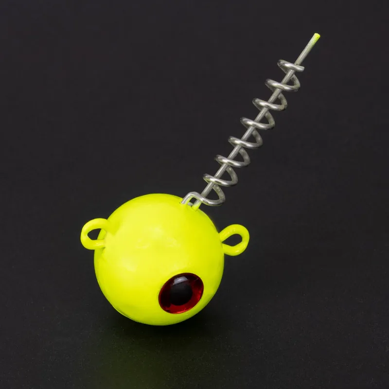 Team Deep Sea - Screw-in Jighead - Glow Geel - 1st - 250gr Exclusieve Aanbieding