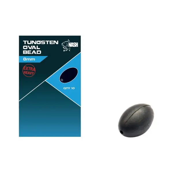 Nash - Cling On - Tungsten Oval Bead - 8mm Direct Verzonden