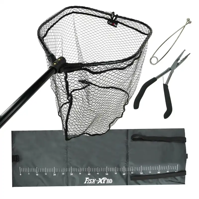 Merkproduct FishXpro Predator landings set - Schepnet - onthaakmat - onthaaktang - bekken spreider - complete set