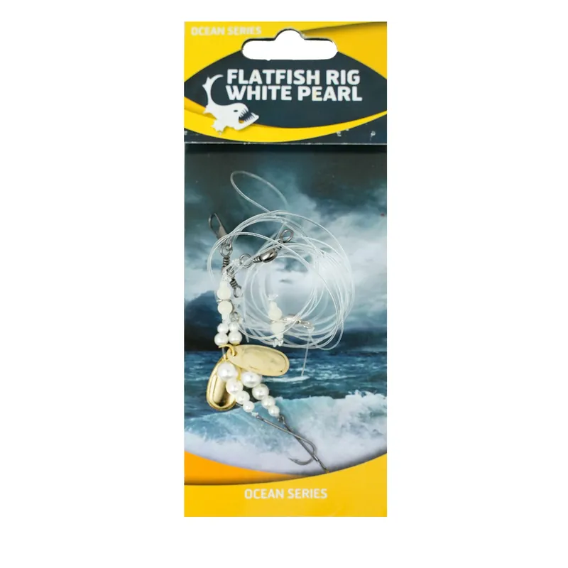 Eurocatch Fishing Flatfish White Pearl Rig 2-Hooks | Maat 1 Beperkte Voorraad