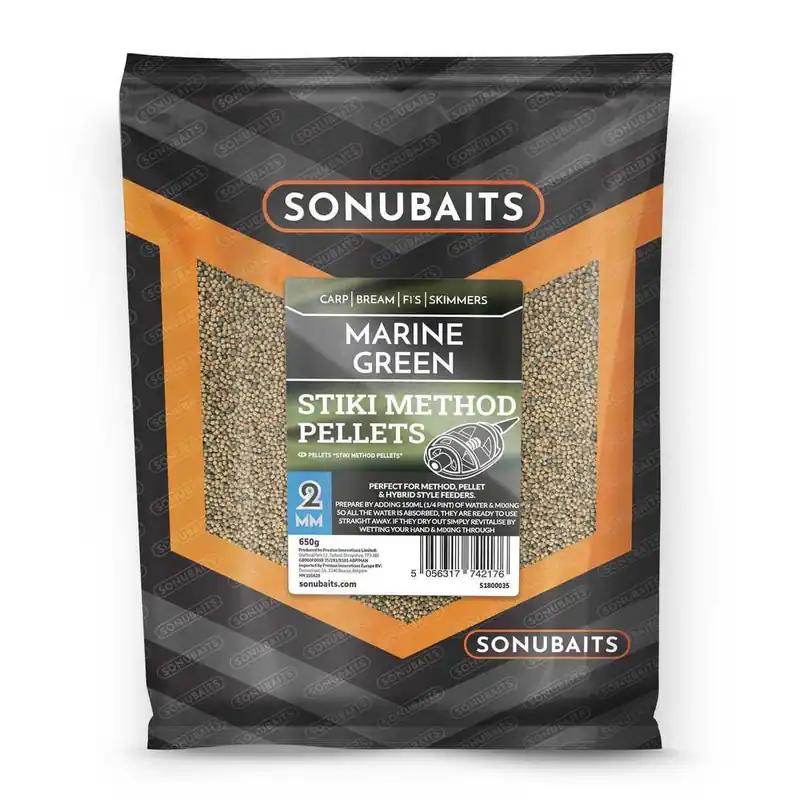 Sonubaits Stiki - Marine Green - Method Pellets - 4mm - 650gr Gratis Retour