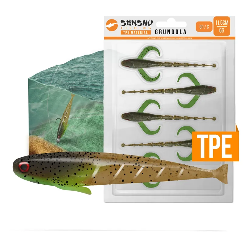 Senshu Grondel 11,5cm - 6gr - 5 Stuks - Green Pumkin Laatste Versie