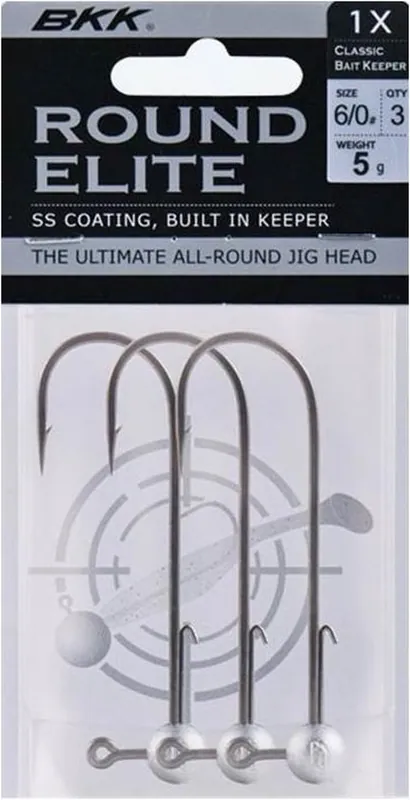 Fabrieksprijs BKK Round Elite Jigheads + Baitkeeper - Grijs - 17g - 2/0# - 3pcs