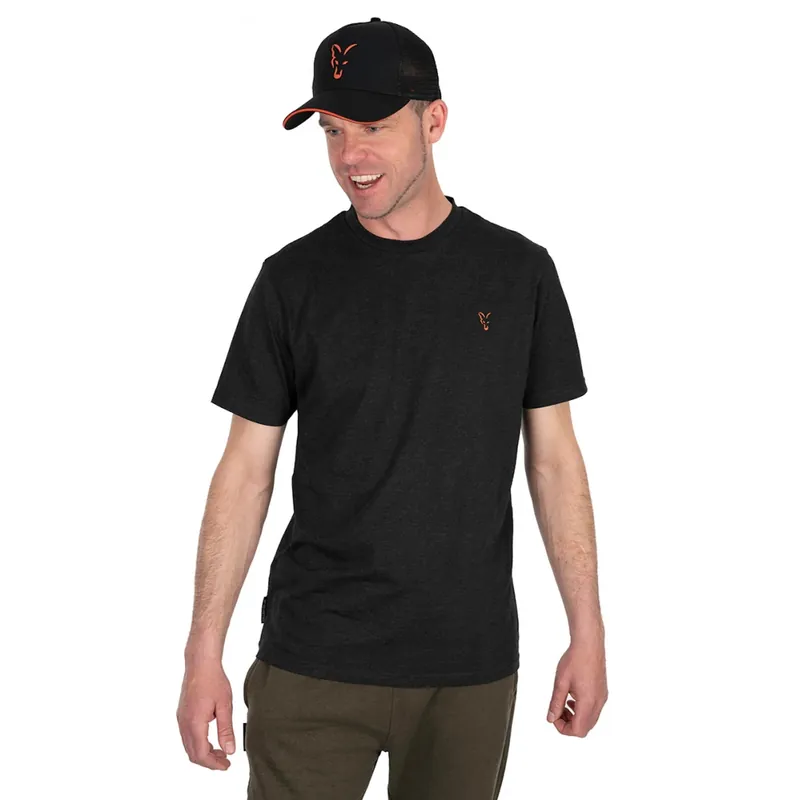 Fox Collection T-Shirt - Black/Orange - L Aanbieding