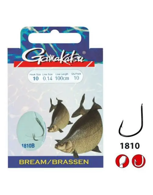 Seizoensaanbieding Gamakatsu Booklet Bream Feeder 1810B - Size #14-0.12mm - 75cm