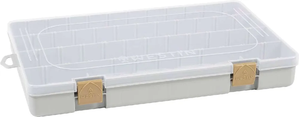 Laatste Versie Westin W3 Tackle Box - Medium - Grey/Clear - 27.5x18.5x4.5cm