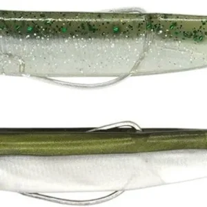 Fiiish Black Minnow - Double Combo Offshore - 10g - Khaki - Ghost Minnow - 9cm Finale Uitverkoop