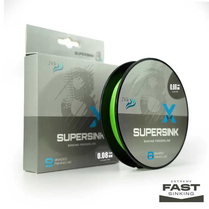 JVS SuperSink 8-Braid - Feederline - 200m - 0.06mm - 4kg - Sinking Gereduceerde Prijs