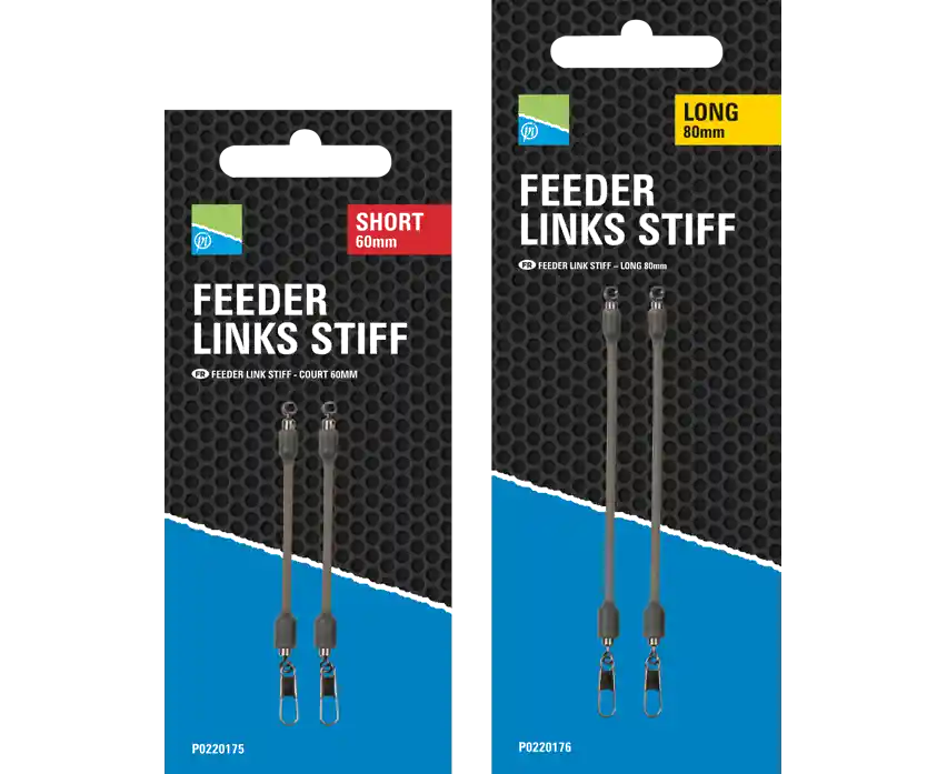 Preston Feeder Links - Stiff Long - 80 mm Exclusieve Aanbieding