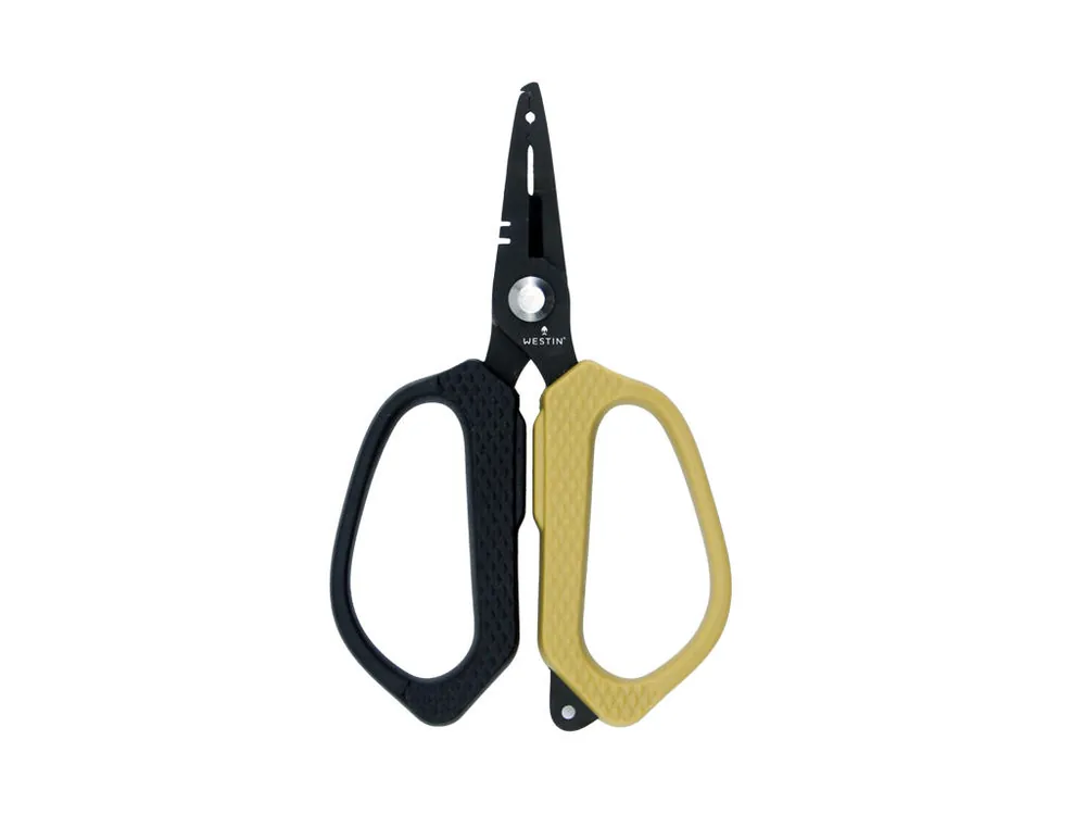 Favoriet Westin Braid Scissor & Splitring Plier Stainless - 5"/12.5Cm - Black/Sand