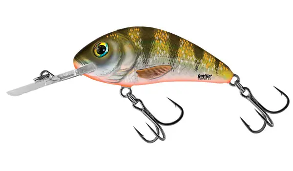 Salmo Rattlin' Hornet Floating - 4,5cm - Yellow Holographic Perch Gratis Retour
