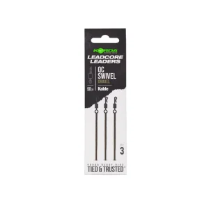 Koop Online Korda Kable Leadcore Leader QC Swivel 50cm - Weed
