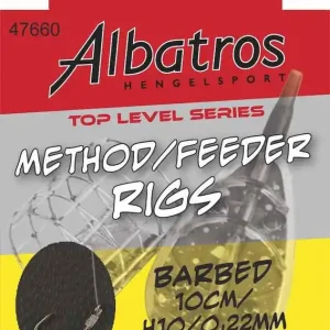Uitverkoop ALBATROS HENGELSPORT Toplevel Method Rig 10cm (8stuks) Haak 14/0.18mm