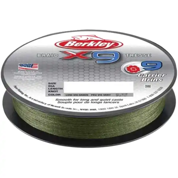 Aanbieding BERKLEY X9 Low Vis Green - Gevlochten Lijn (300m) 0.06mm - 6.4kg/14.1lb