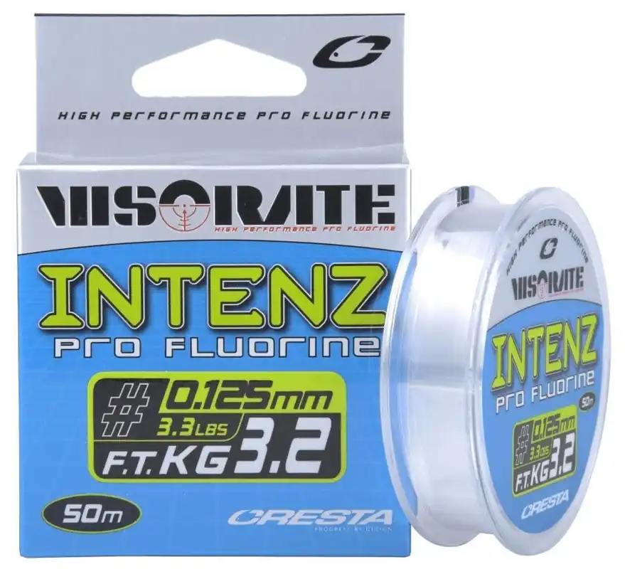 Goedkoop CRESTA Intenz Pro Fluorine - Witvis Fluorocarbon (50m) 0.102mm - 1kg/2.3lb