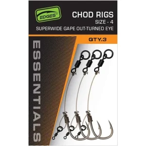 Voordeelprijs FOX Edges SWGO Chod Rig (3stuks) Size 4