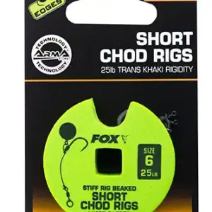 Direct Beschikbaar FOX Short Chod Rig Barbed 25Lb (3stuks)