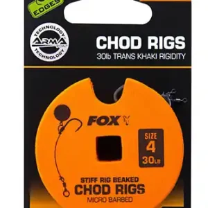 FOX Standard Chod Rig Barbed 30Lb (3stuks) size 4 Gecertificeerd