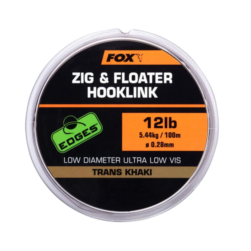 Shop Nu FOX Zig & Floater Hooklink - Drijvende Karper Nylon (100m) 12lb - 0.28mm