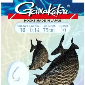GAMAKATSU Booklet Br. Feeder 1810B 75cm (10stuks) Maat 16 - 0.12mm Weekendaanbieding