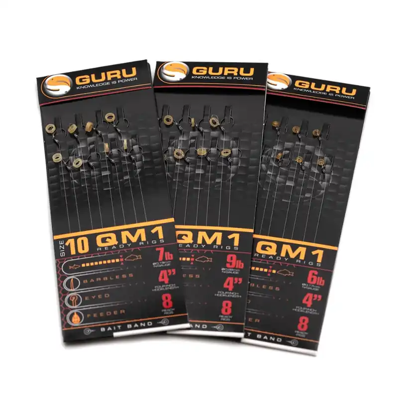 Express Levering GURU QM1 Bait Bands Rig 4" (8stuks) 10 (0.19mm)