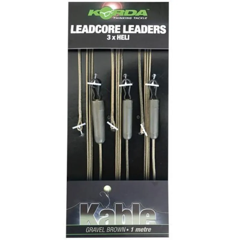 Laatste Kans KORDA Leadcore Leader Heli (3stuks) Gravel