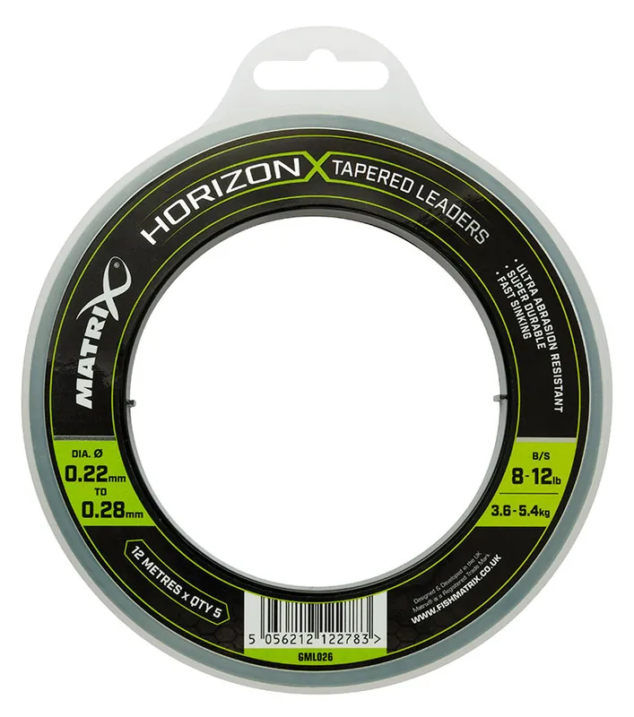 MATRIX Horizon X Tapered Shock Leader - Feeder Voorslag (5stuks) Laatste Versie