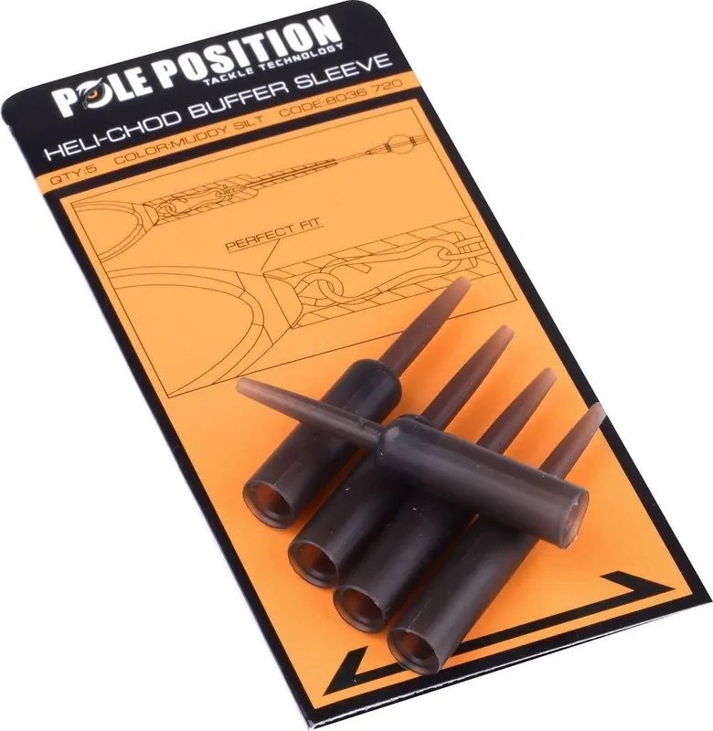 POLE POSITION Heli-Chod Buffer Sleeve Muddy Silt (5stuks) Beperkte Voorraad