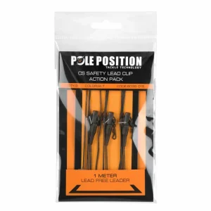 Koopje POLE POSITION Leadclip Set + Leader Silt (3stuks) Silt - 45lb