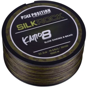 Alleen Vandaag POLE POSITION Silkrock Kamo8 - Gevlochten Karperlijn (1000m) 0.26mm - 10kg/22lb
