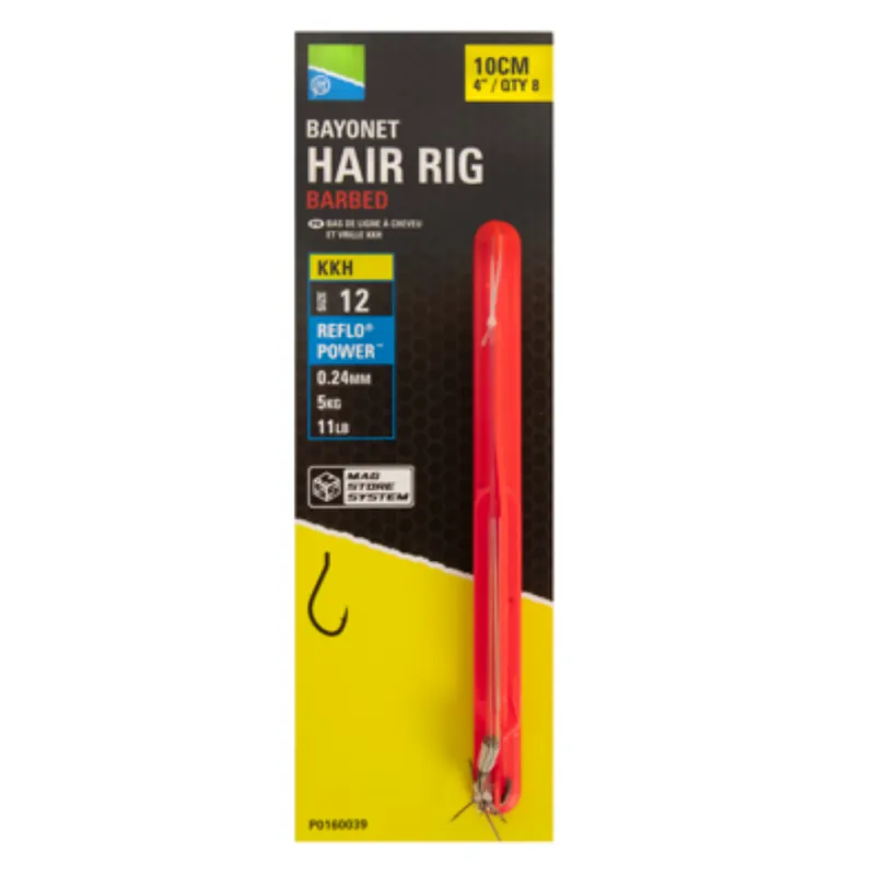 PRESTON KKH Bayonet Hair Rigs 4"/10cm (8stuks) 10 Korting
