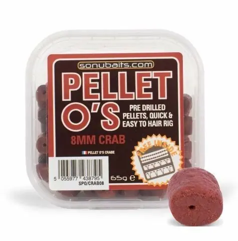 SONU BAITS Pellets O'S Crab 8mm (65gr) Hoge Kwaliteit