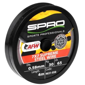 Koop Online SPRO Super Steel AFW Wire (4m) 0.28mm - 9kg/19lb